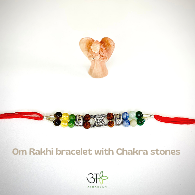 Om Rakhi with Chakra Stones